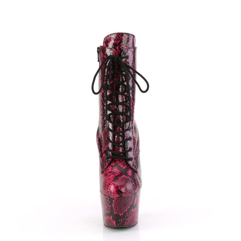 Pleaser Adore-1020SPWR Snake Laarzen Dames Roze | BELGIE BEHWXUPT