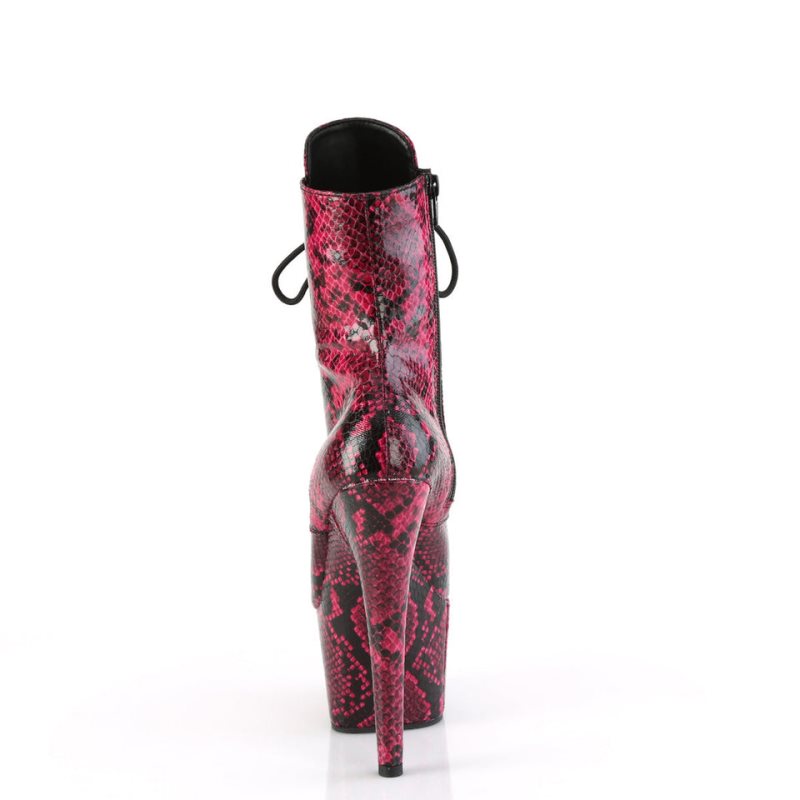 Pleaser Adore-1020SPWR Snake Laarzen Dames Roze | BELGIE BEHWXUPT