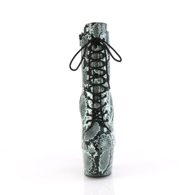 Pleaser Adore-1020SPWR Snake Laarzen Dames Groen | BELGIE BEABXIML