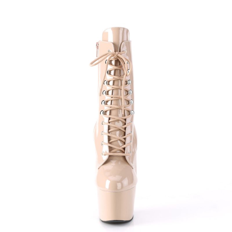 Pleaser Adore-1020 Laarzen Dames Beige | BELGIE BEWUDCYJ
