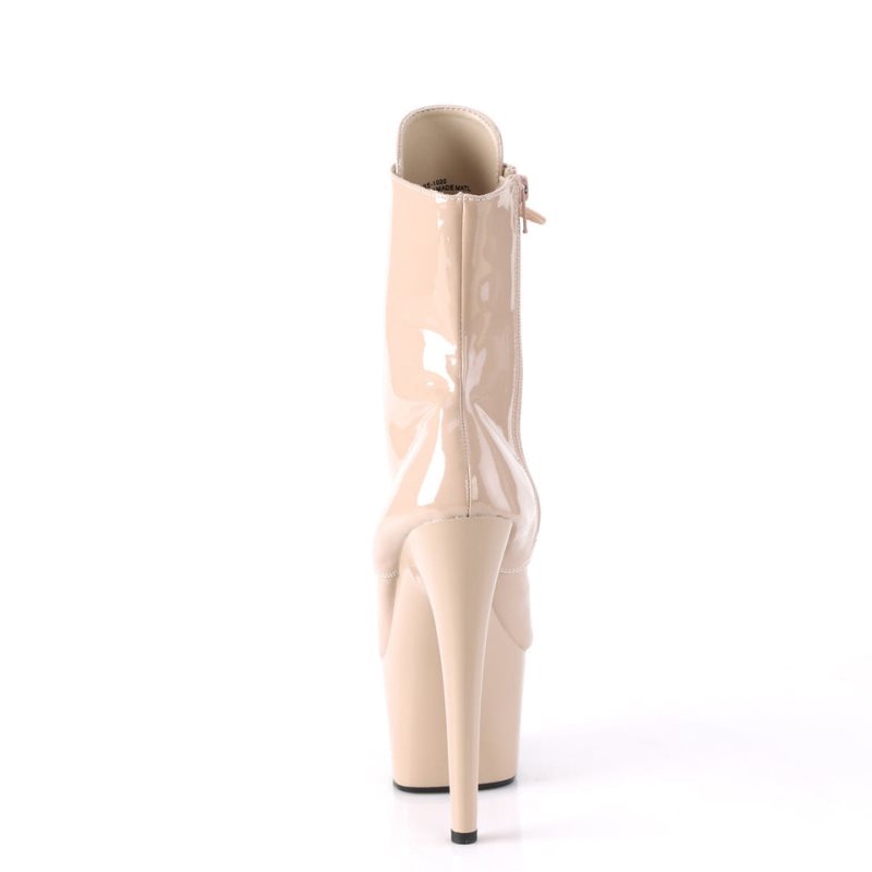 Pleaser Adore-1020 Laarzen Dames Beige | BELGIE BEWUDCYJ