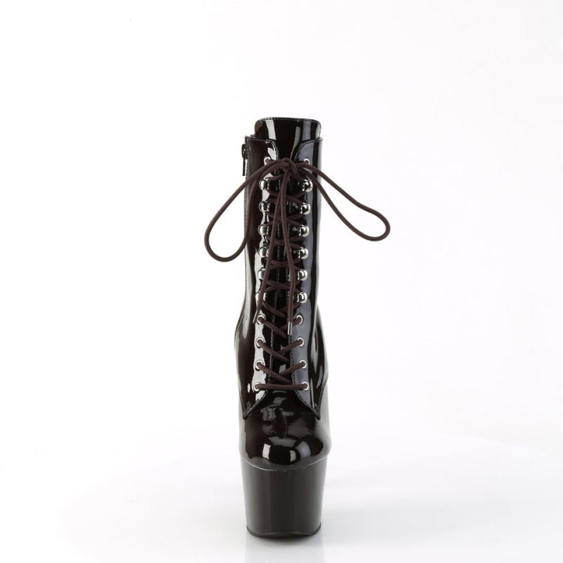 Pleaser Adore-1020 Laarzen Dames Donkerbruin | BELGIE BEWMTVLP