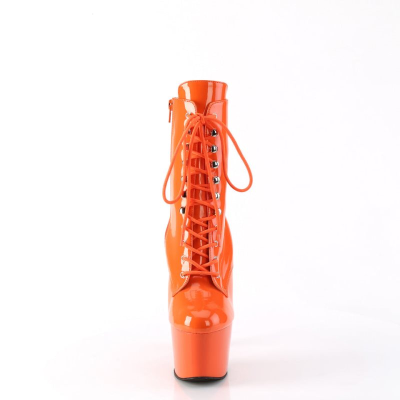Pleaser Adore-1020 Laarzen Dames Oranje | BELGIE BEZQFVLM