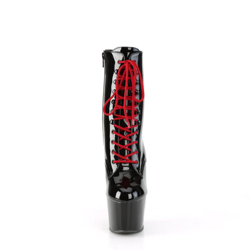 Pleaser Adore-1020 Laarzen Dames Rood Zwart | BELGIE BEBWCTNS