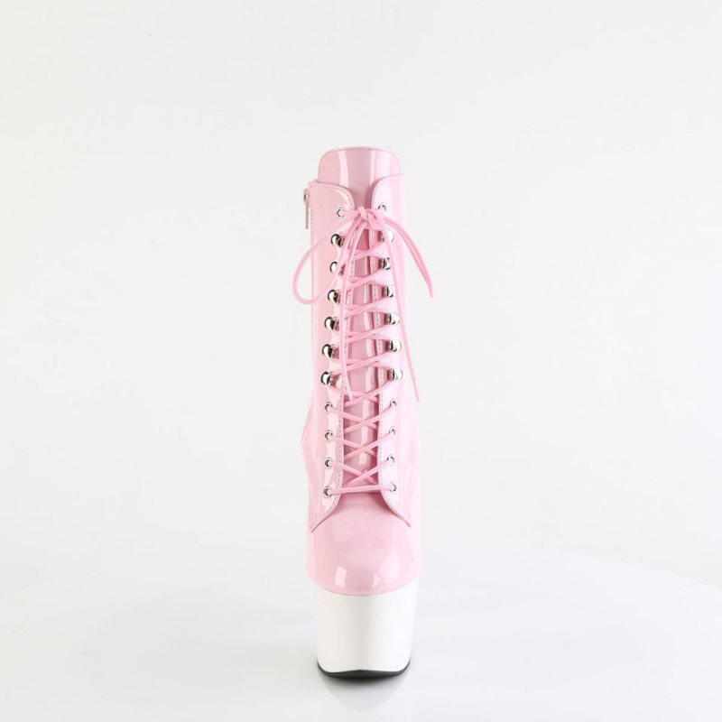 Pleaser Adore-1020 Laarzen Dames Roze Wit | BELGIE BEKNJICA