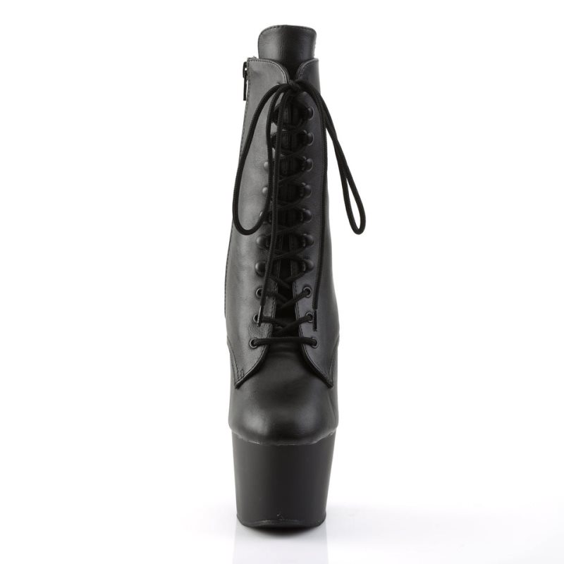 Pleaser Adore-1020 Vegan Leather Laarzen Dames Zwart | BELGIE BEAPYRON