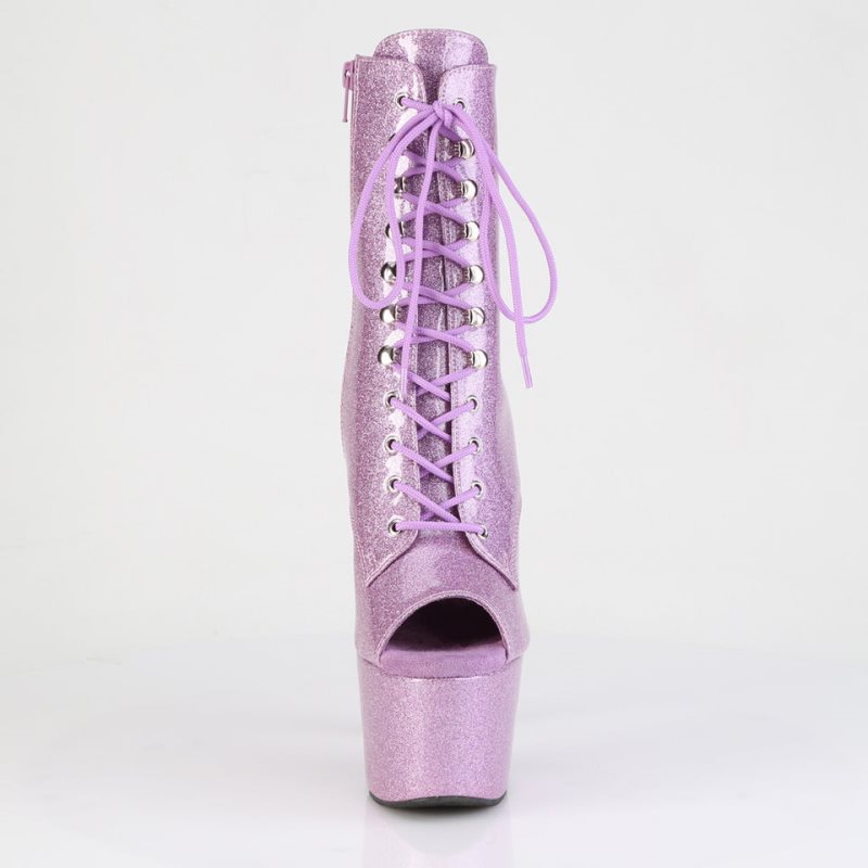 Pleaser Adore-1021GP Glitter Laarzen Dames Paars | BELGIE BETBGCMZ