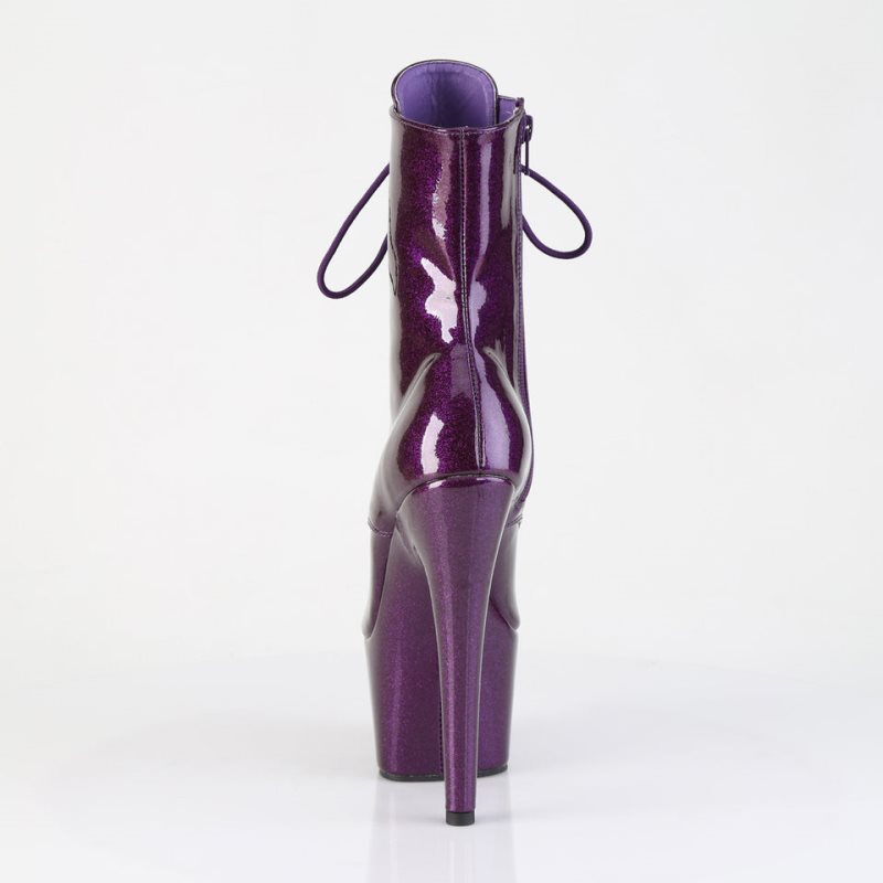 Pleaser Adore-1021GP Glitter Laarzen Dames Paars | BELGIE BEAPFBUD