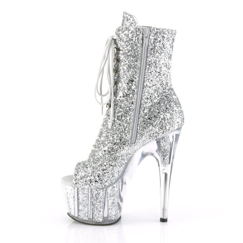 Pleaser Adore-1021G Laarzen Dames Zilver | BELGIE BERMSGAJ