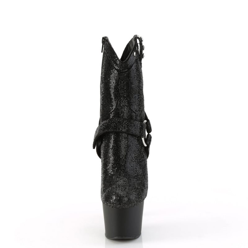 Pleaser Adore-1029RS Laarzen Dames Zwart | BELGIE BEWLRAZX