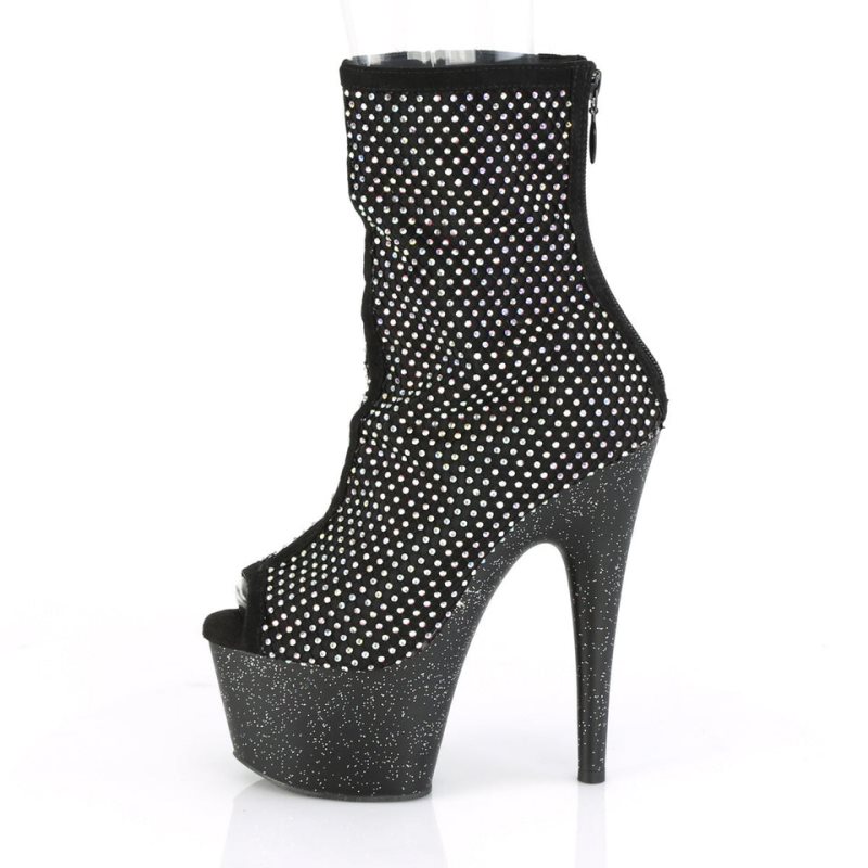 Pleaser Adore-1031GM Laarzen Dames Zwart | BELGIE BERKYEGW