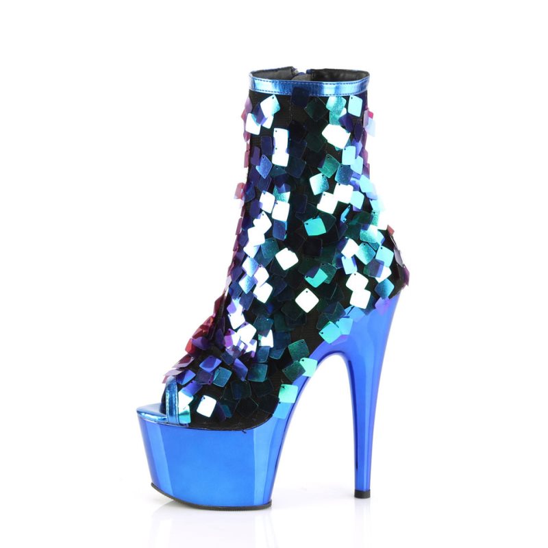 Pleaser Adore-1031SSQ Laarzen Dames Groen Blauw | BELGIE BEERINZJ