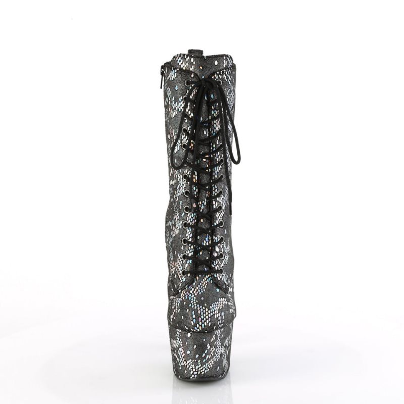 Pleaser Adore-1040SPF Laarzen Dames Zilver | BELGIE BEMSWADU