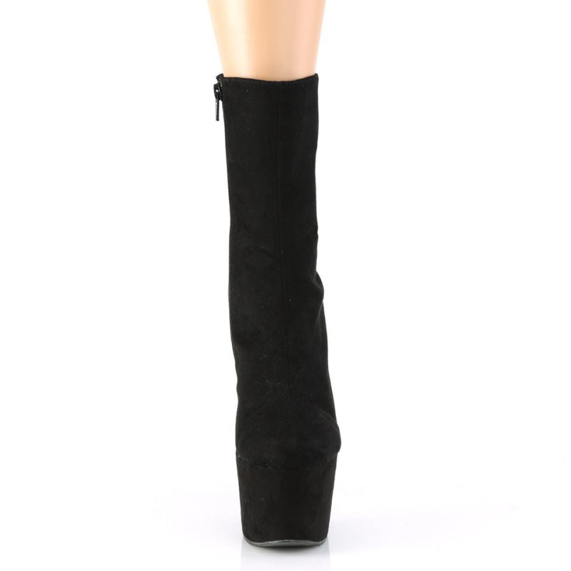 Pleaser Adore-1042 Suede Laarzen Dames Zwart | BELGIE BECTKXAV