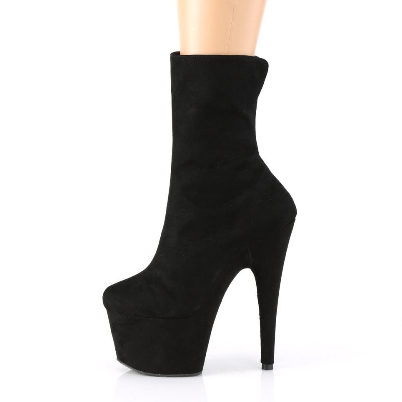 Pleaser Adore-1042 Suede Laarzen Dames Zwart | BELGIE BECTKXAV