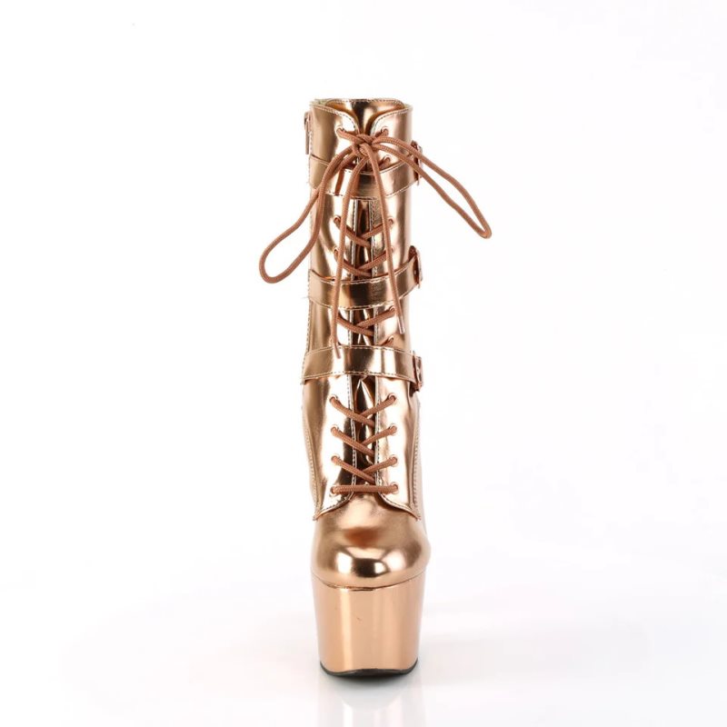 Pleaser Adore-1043 Laarzen Dames Roze Goud | BELGIE BERVPMKO