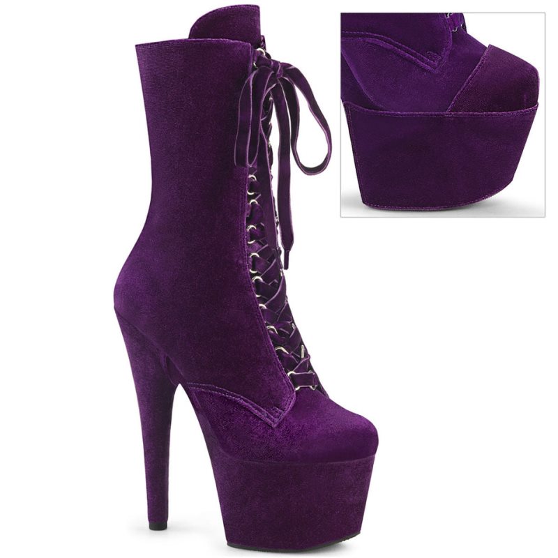 Pleaser Adore-1045VEL Laarzen Dames Paars | BELGIE BEWUCKIS