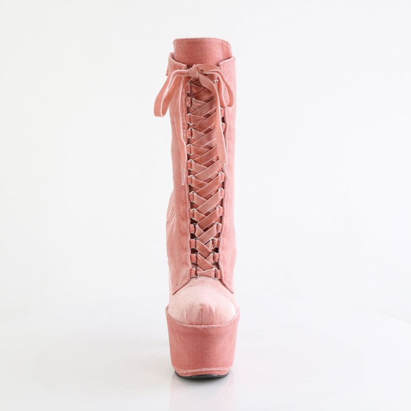Pleaser Adore-1045VEL Laarzen Dames Roze | BELGIE BEMFVITQ