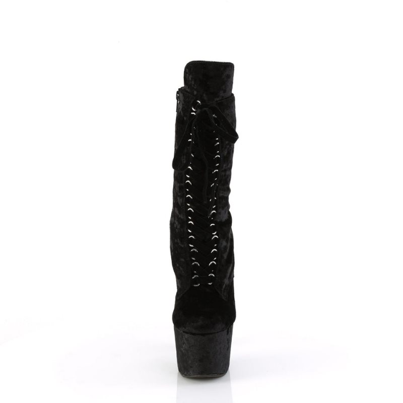 Pleaser Adore-1045VEL Laarzen Dames Zwart | BELGIE BEXUHJER