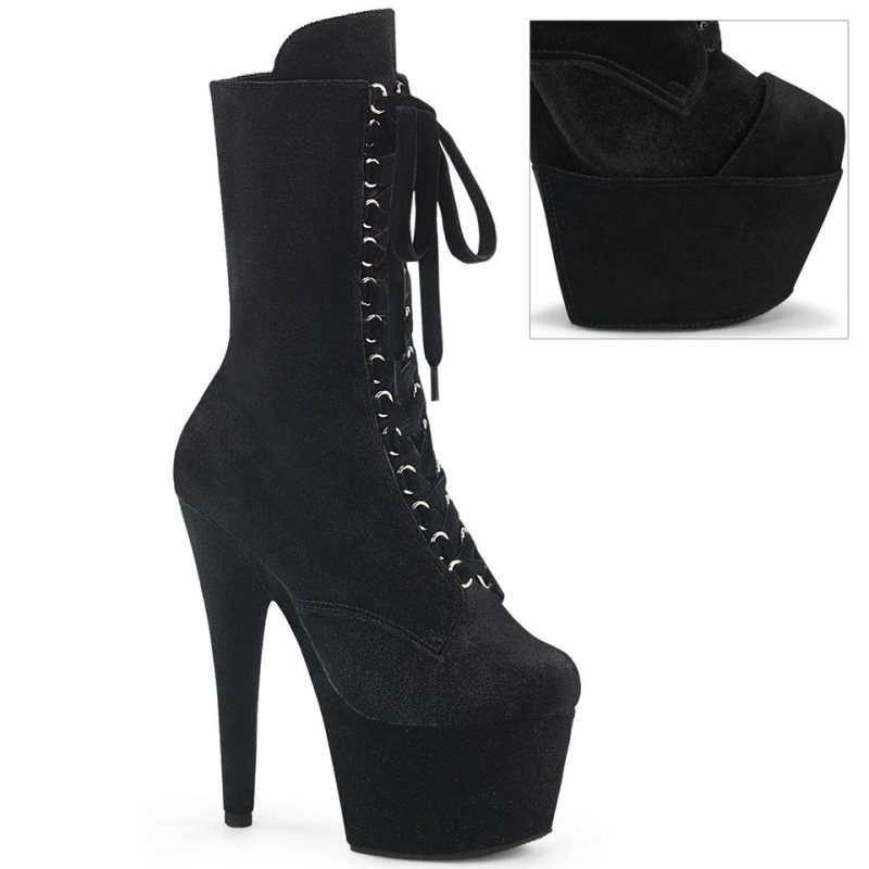 Pleaser Adore-1045VEL Laarzen Dames Zwart | BELGIE BEXUHJER
