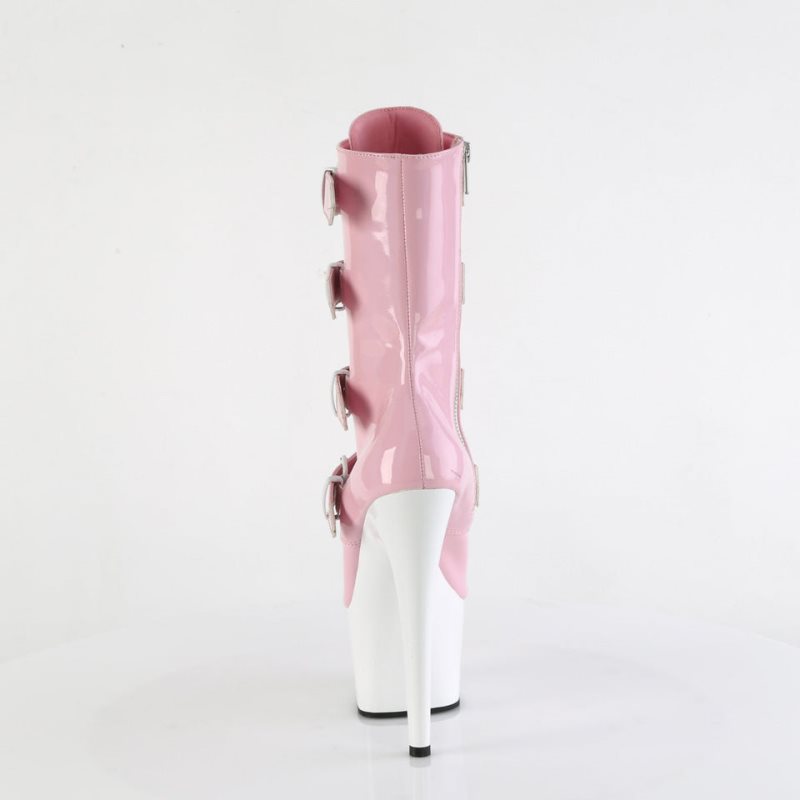 Pleaser Adore-1046TT Laarzen Dames Roze Wit | BELGIE BEPGMHUB