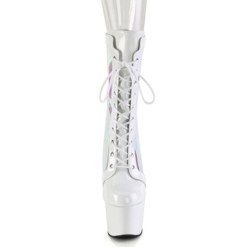 Pleaser Adore-1047 Laarzen Dames Wit | BELGIE BEOJTXWB