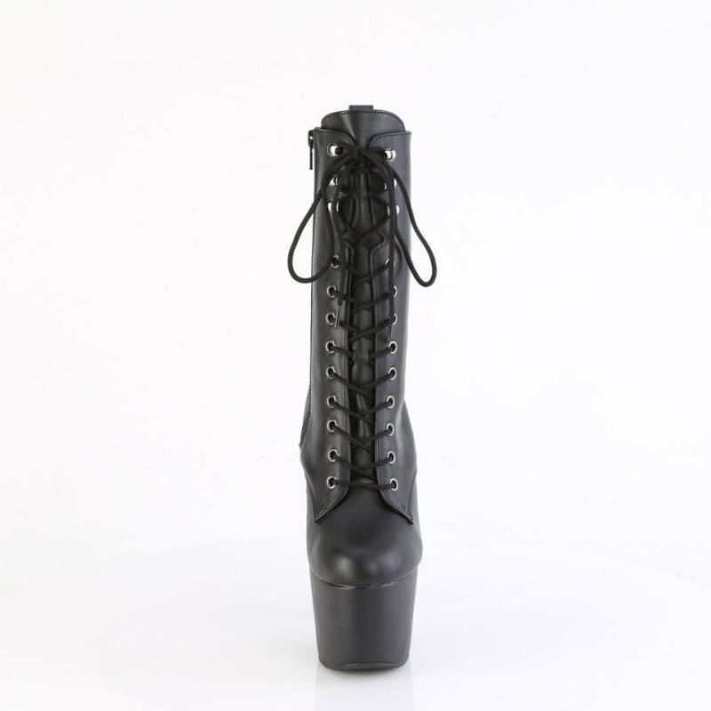 Pleaser Adore-1049WR Vegan Leather Laarzen Dames Zwart | BELGIE BEGVXSDR