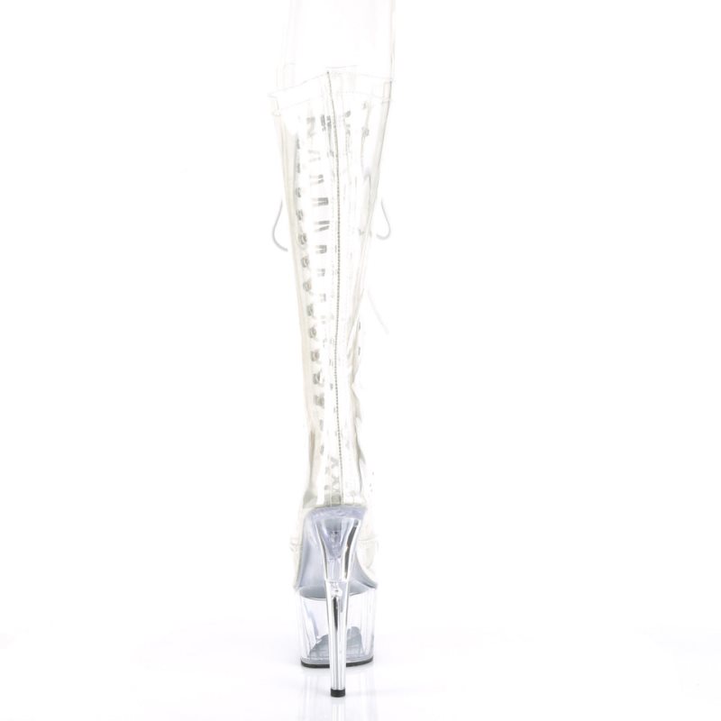 Pleaser Adore-2021C Knie Laarzen Dames Clear | BELGIE BEKWBVDH