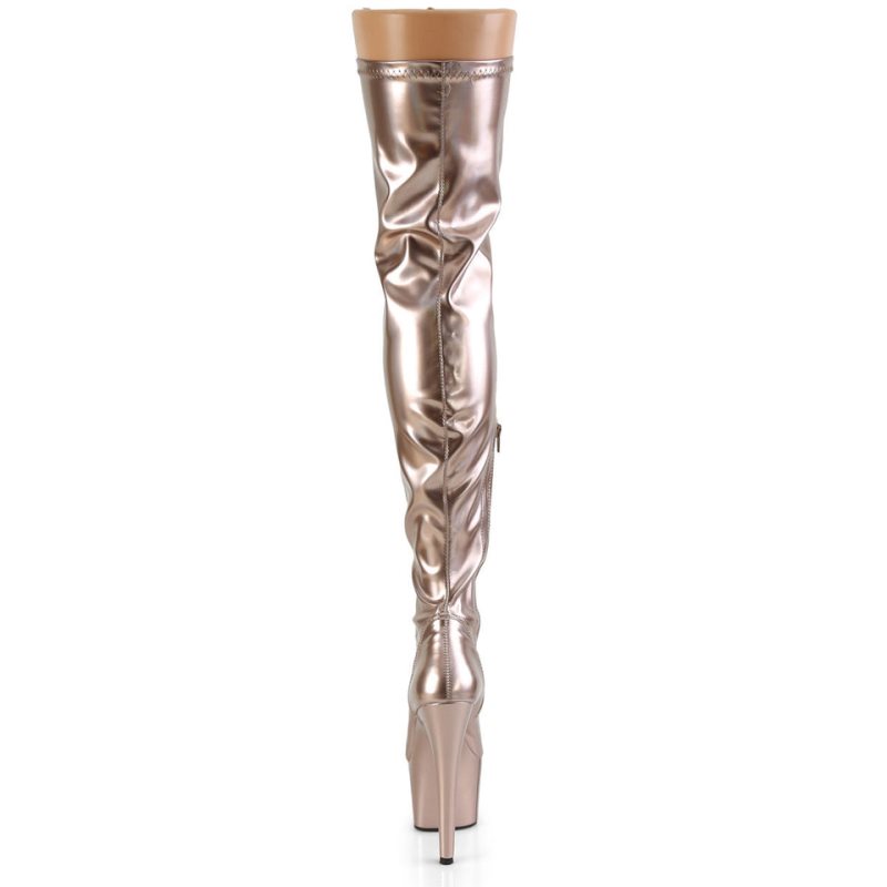Pleaser Adore-3000HWR Hoge Hakken Dames Roze Goud | BELGIE BERZMABT