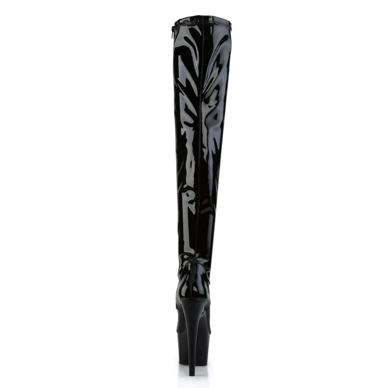 Pleaser Adore-3000 Hoge Hakken Dames Zwart | BELGIE BESWZLEC