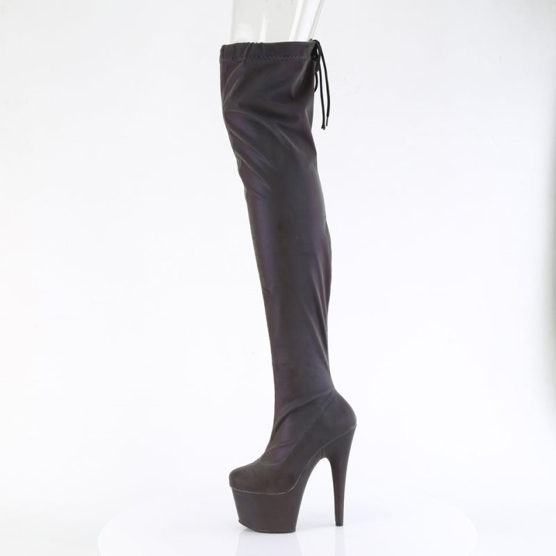 Pleaser Adore-3008REFL Hoge Hakken Dames Groen Paars | BELGIE BEEHVCSI