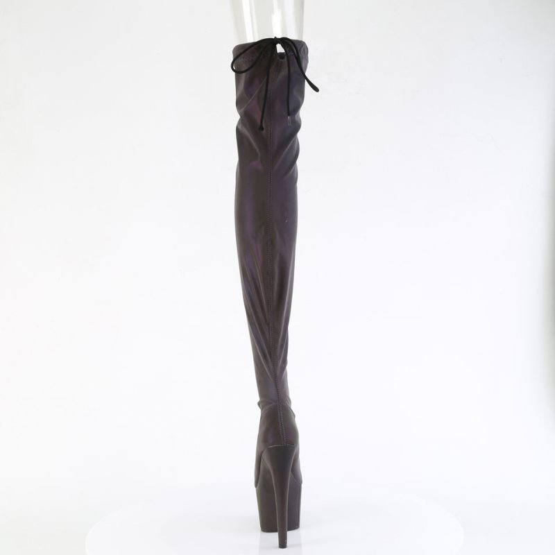 Pleaser Adore-3008REFL Hoge Hakken Dames Groen Paars | BELGIE BEEHVCSI