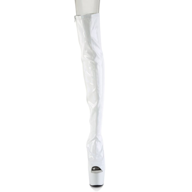 Pleaser Adore-3011HWR Hoge Hakken Dames Wit | BELGIE BECRULTH