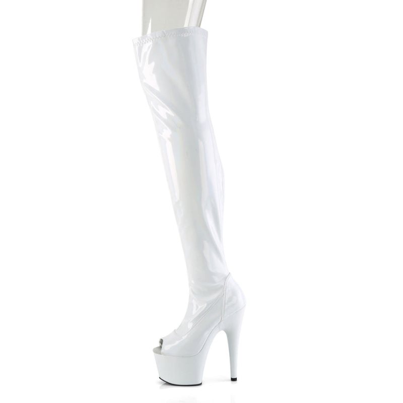 Pleaser Adore-3011HWR Hoge Hakken Dames Wit | BELGIE BECRULTH