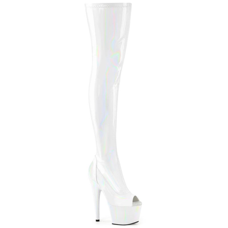 Pleaser Adore-3011HWR Hoge Hakken Dames Wit | BELGIE BECRULTH