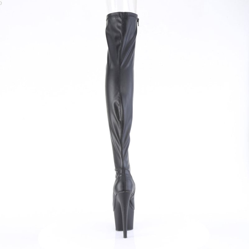 Pleaser Adore-3011 Vegan Leather Hoge Hakken Dames Zwart | BELGIE BEMLCZVH