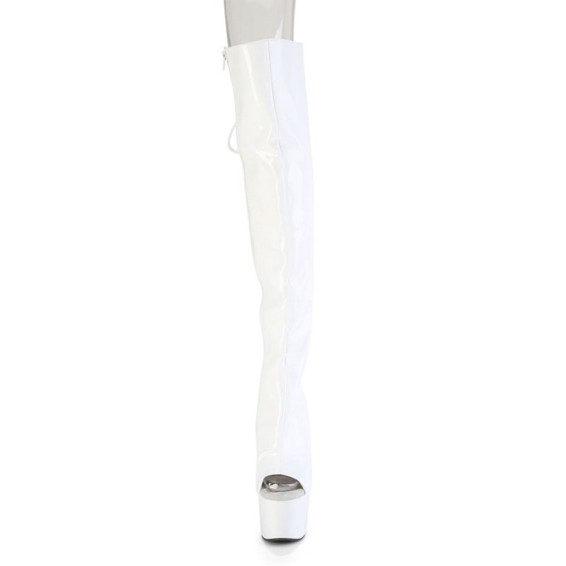 Pleaser Adore-3019HWR Stretch Holo Hoge Hakken Dames Wit | BELGIE BEEXVRID