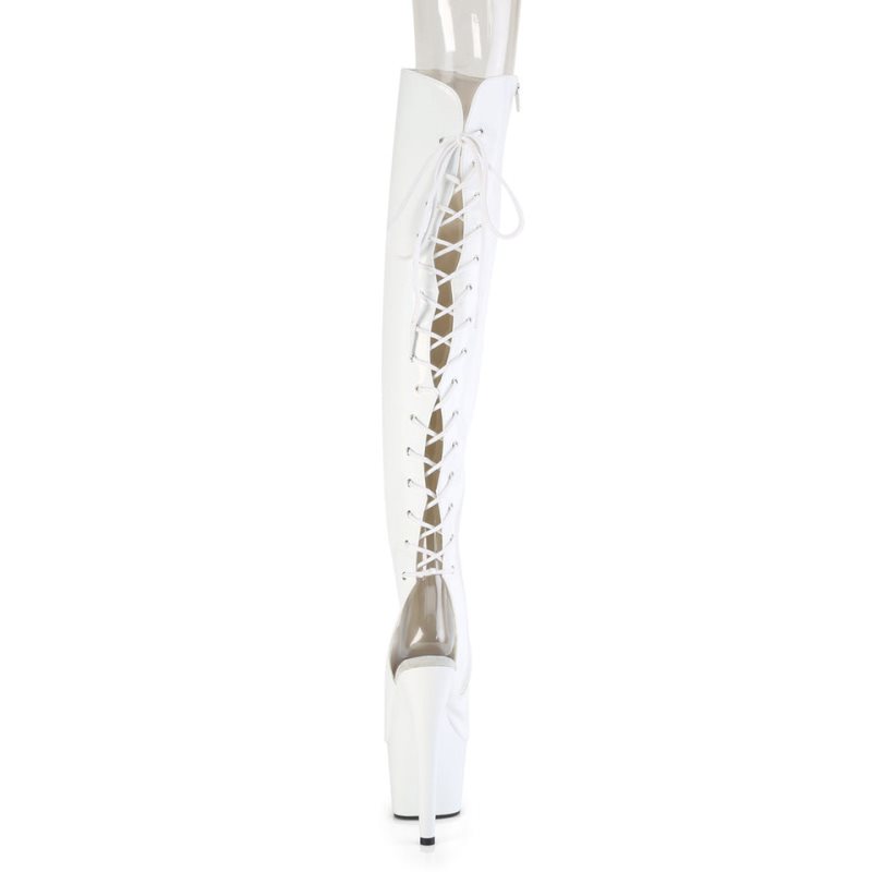 Pleaser Adore-3019HWR Stretch Holo Hoge Hakken Dames Wit | BELGIE BEEXVRID