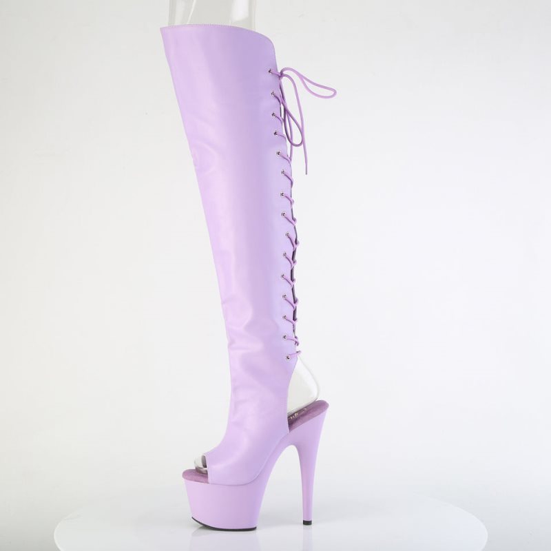 Pleaser Adore-3019 Faux Leather Hoge Hakken Dames Lavendel | BELGIE BEARZJUT