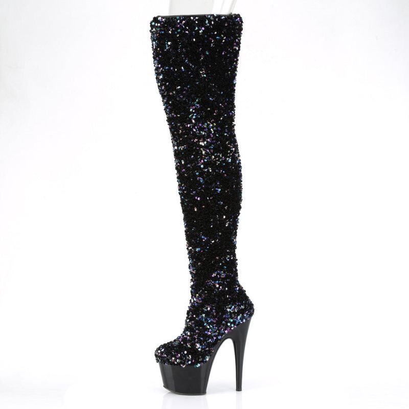 Pleaser Adore-3020 Hoge Hakken Dames Zwart | BELGIE BECXFJQD
