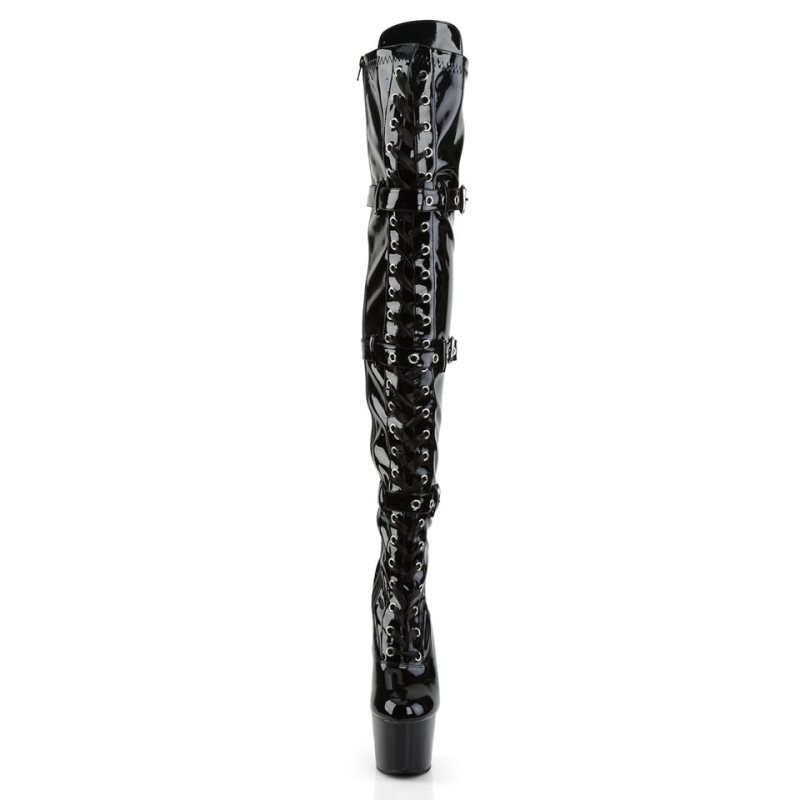 Pleaser Adore-3028 Hoge Hakken Dames Zwart | BELGIE BEPNYBIH