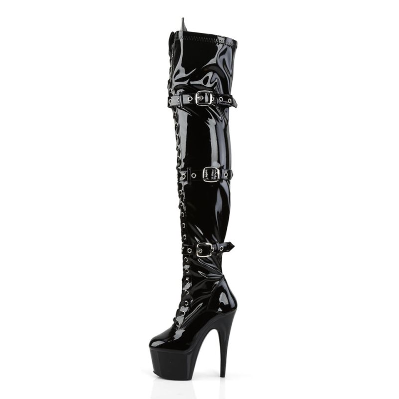 Pleaser Adore-3028 Hoge Hakken Dames Zwart | BELGIE BEPNYBIH