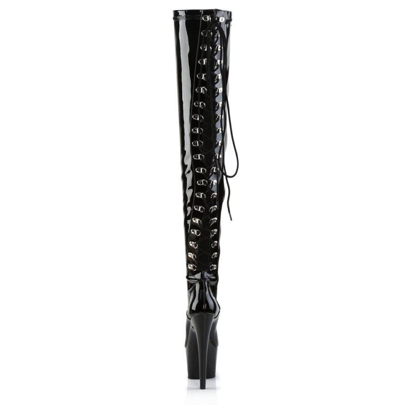 Pleaser Adore-3063 Hoge Hakken Dames Zwart | BELGIE BEFEKMHZ