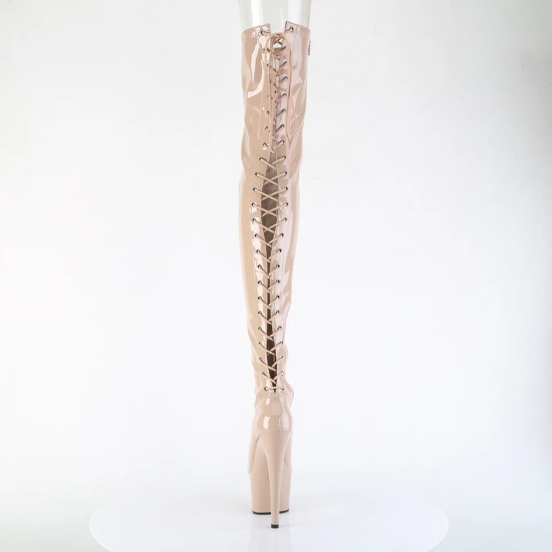 Pleaser Adore-3850 Hoge Hakken Dames Beige | BELGIE BEMARVFG