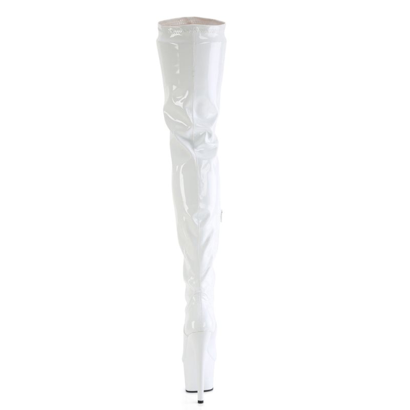 Pleaser Adore-4000 Hoge Hakken Dames Wit | BELGIE BEJHSAQX
