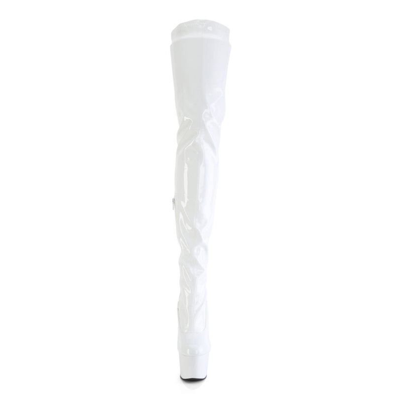 Pleaser Adore-4000 Hoge Hakken Dames Wit | BELGIE BEJHSAQX