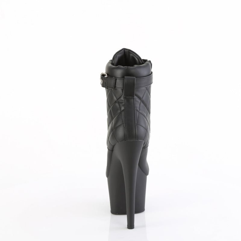 Pleaser Adore-700-05 Vegan Leather Laarzen Dames Zwart | BELGIE BEBODJLM