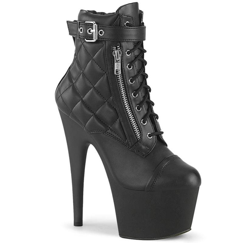 Pleaser Adore-700-05 Vegan Leather Laarzen Dames Zwart | BELGIE BEBODJLM