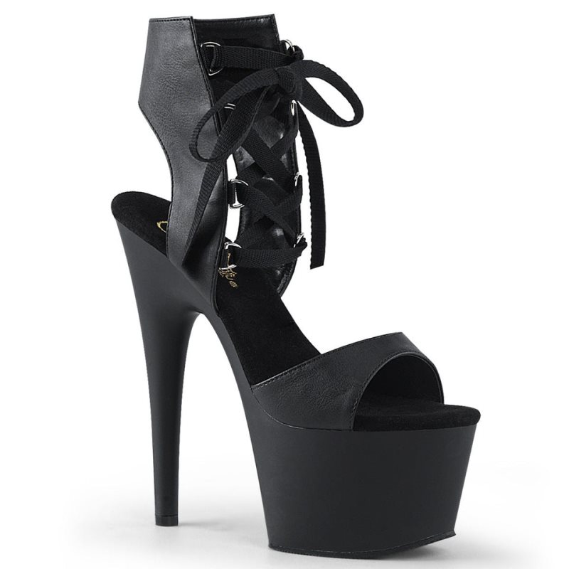 Pleaser Adore-700-14 Vegan Leather Hakken Dames Zwart | BELGIE BEBJSNQO