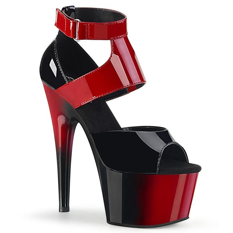 Pleaser Adore-700-16 Hakken Dames Rood Zwart | BELGIE BEBNQIDG